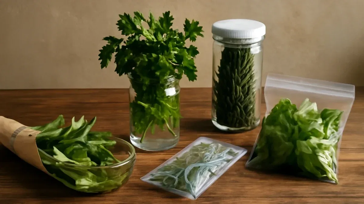 Come conservare le erbe aromatiche fresche in base al tipo di foglia