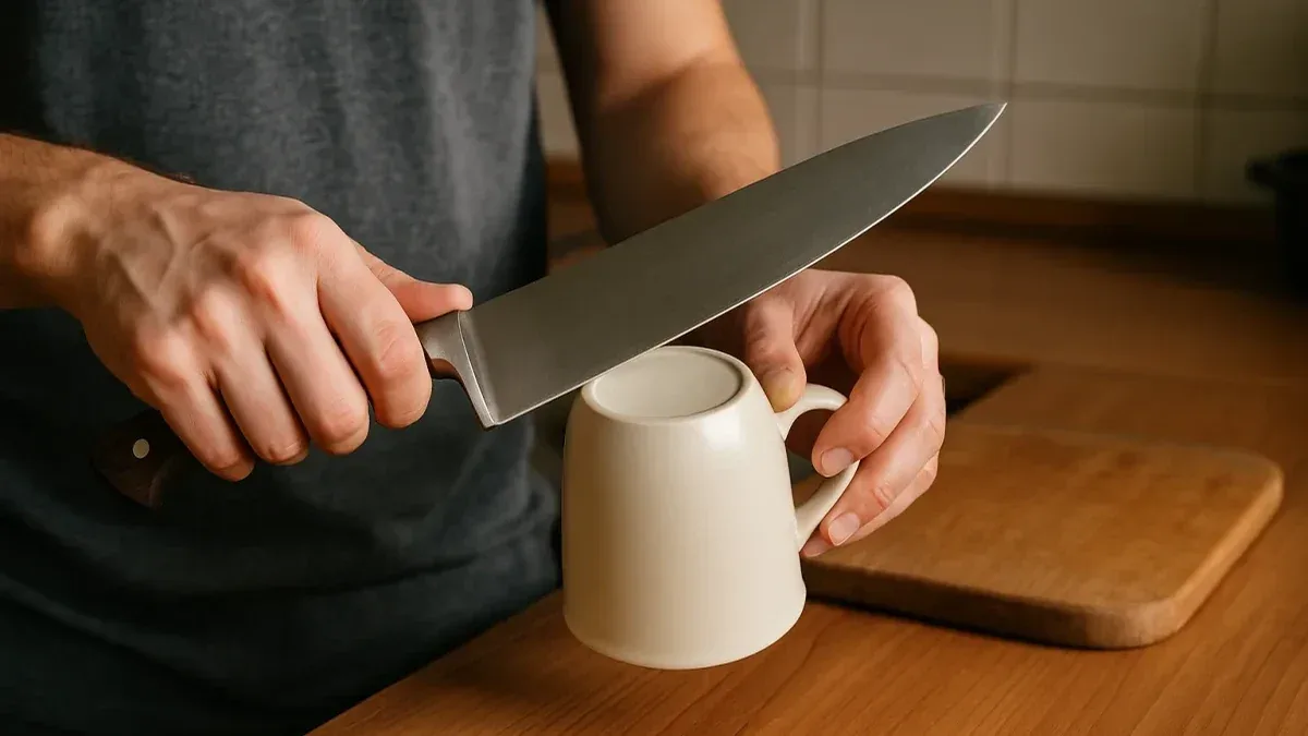 Come affilare un coltello da cucina con un affilatore manuale