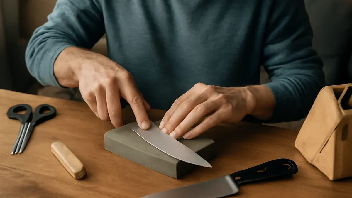 Come affilare un coltello da cucina con una pietra per affilatura