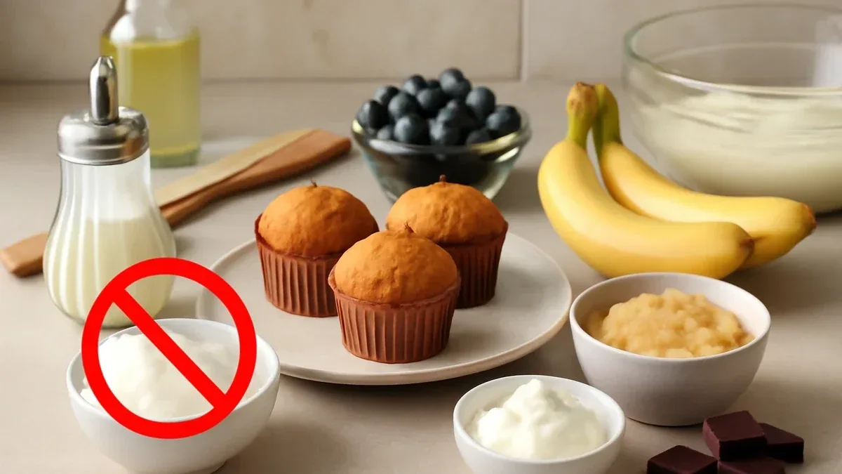 Muffin alla banana in friggitrice ad aria