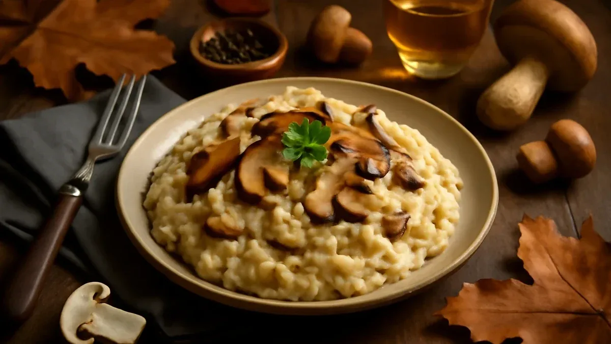 Risotto ai funghi in pentola a pressione