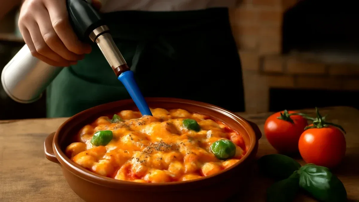 Gnocchi di patate in teglia con pomodorini e mozzarella
