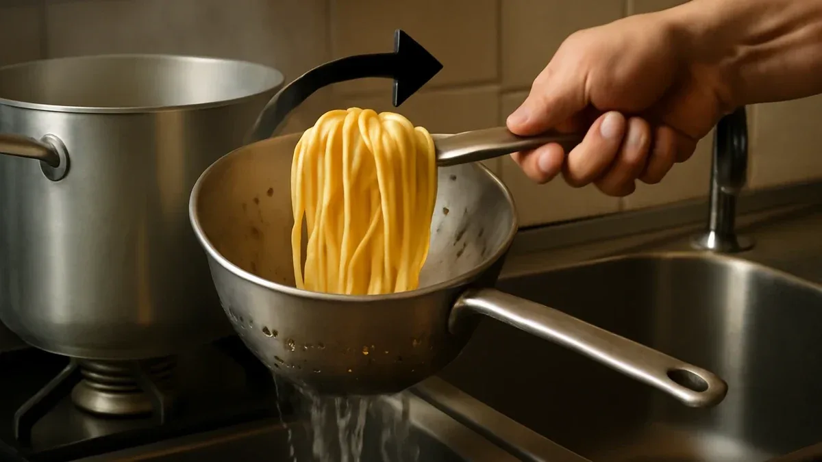 Come scolare la pasta senza farla cadere nel lavello