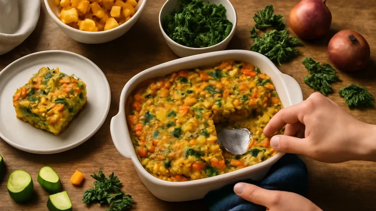 Orzo cremoso con zucca e porri in casseruola