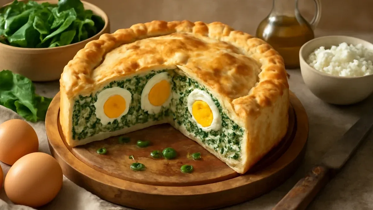 Torta salata con ricotta e bietole