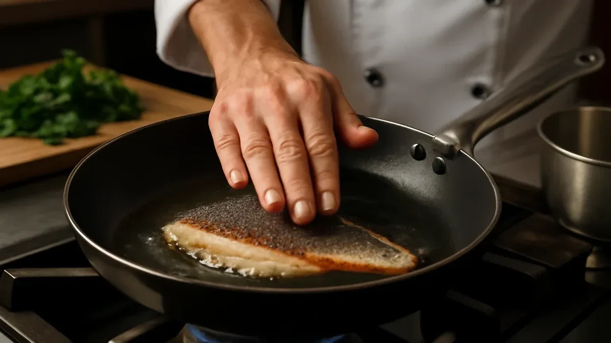 Cottura in padella dei filetti di pesce con la pelle: da quale lato iniziare
