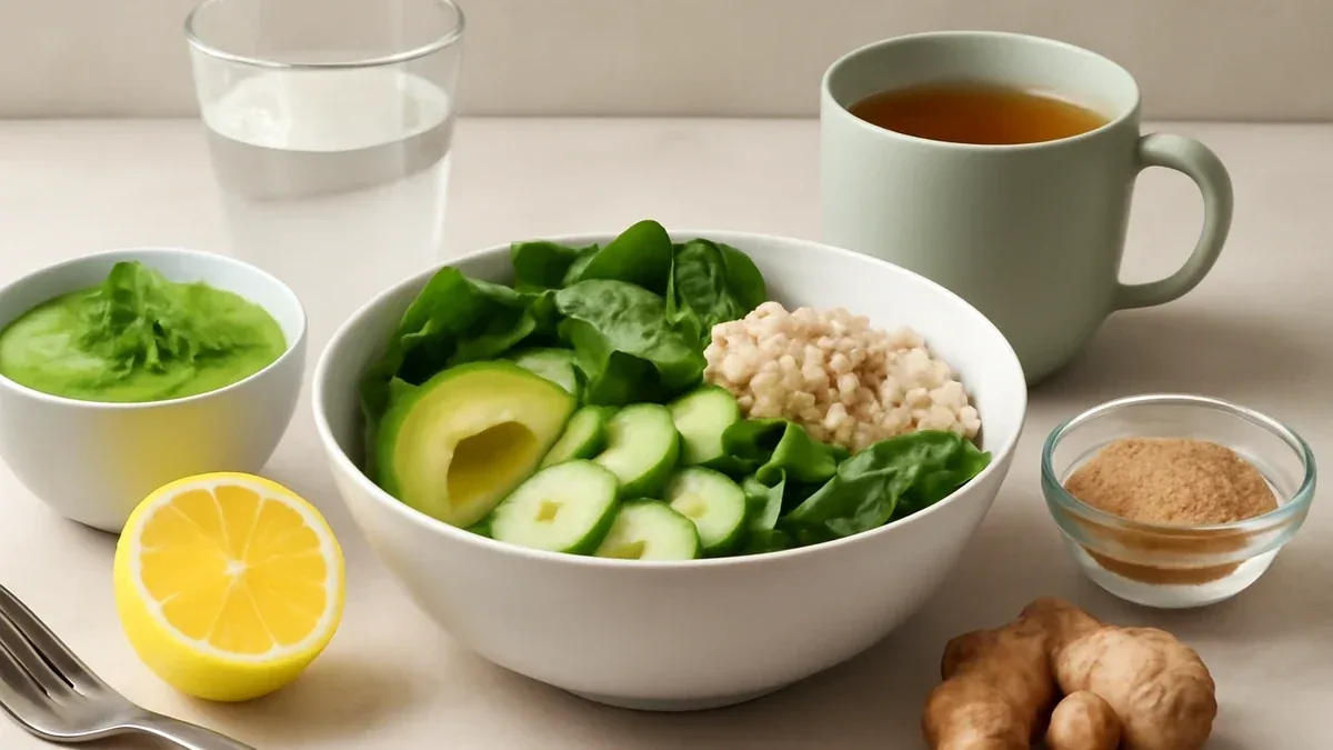 Insalata di bulgur con cetrioli, ceci e menta