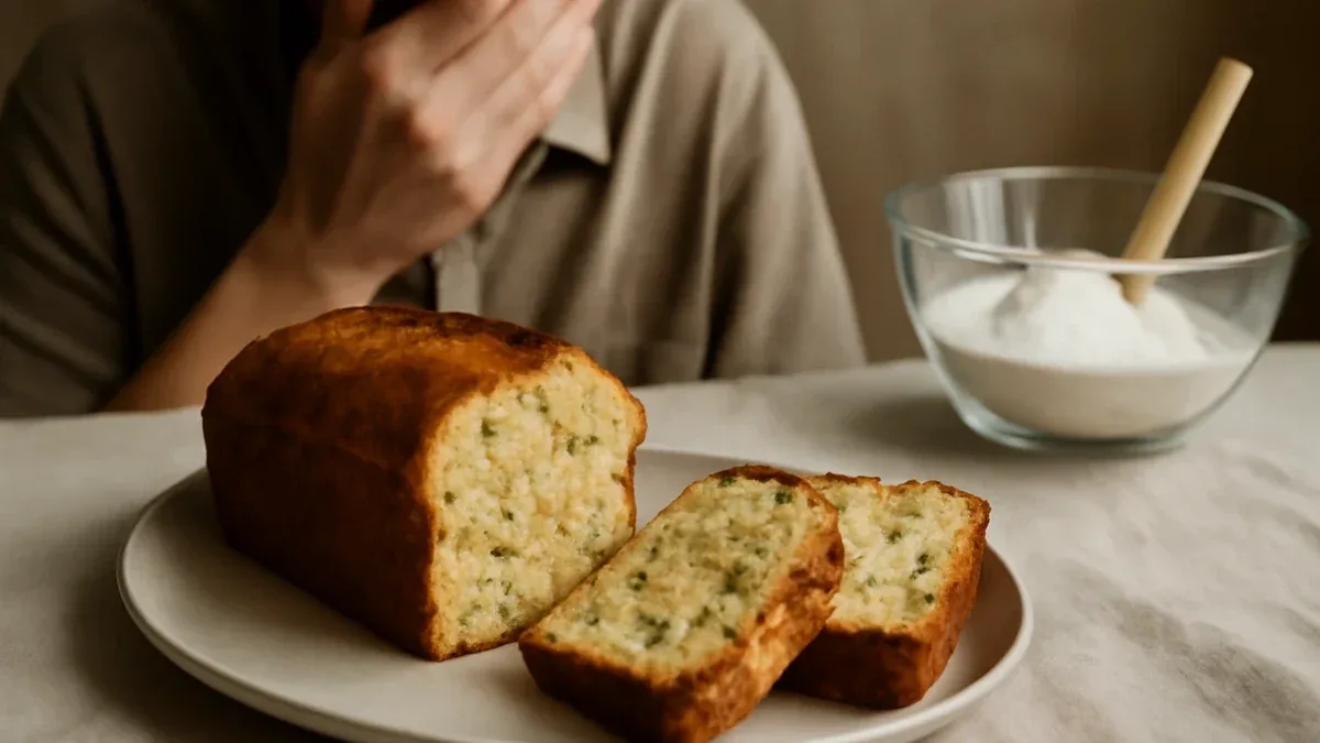 Plumcake salato con piselli, prosciutto e formaggio